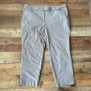 Lane Bryant womens flat front plus size work pant in gray -24